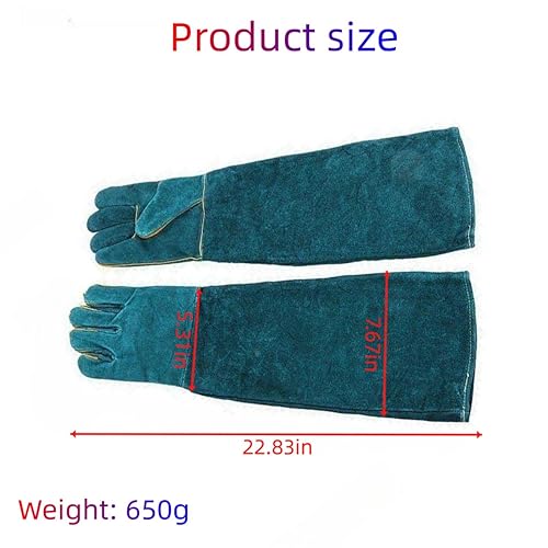 22 Inch Animal Handling Gloves - Anti Bite, Scratch & Heat Resistant for Dogs, Cats, Snakes & Reptiles