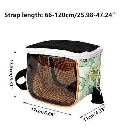 Small Pet Travel Carrier Bag, Breathable Hamster Travels Pouch with Shoulder Strap & Removable Cooling Mat for Kittens Hamsters Guinea Pigs and Reptiles - color: B