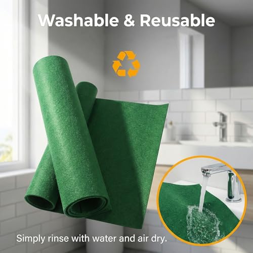 MAQIHAN Reptile Carpet for 40 Gallon - 39 x 20 Inch Reptile Mat, Green | Bearded Dragon Mat, Cut-to-Fit Terrarium Liner for Leopard Geckos, Snakes, Lizards and Tortoise Habitats