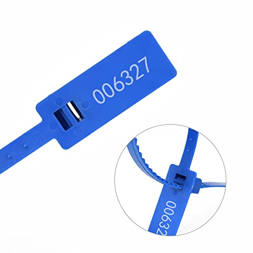 Heavy Duty Plastic Security Seal - Self Locking, Tamper Evident, Truck Trailer Seals (337 mm, Blue, 100 PCS) - color: Blue, size: 100 PCS