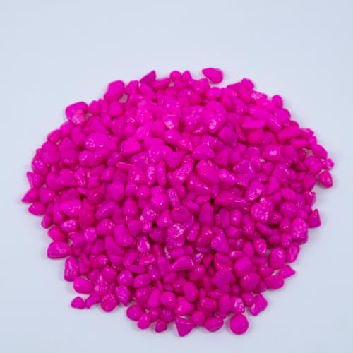 Colored Aquarium Gravel,Colorful Pea Gravel,Garden Rocks,Decorative Stones Rocks for Fish Tank,Aquarium,Fairy Garden Decor,Planters,Vase Fillers,Landscaping,1 Pound (Peach Red, 4-6mm) - color: Peach Red, size: 4-6mm