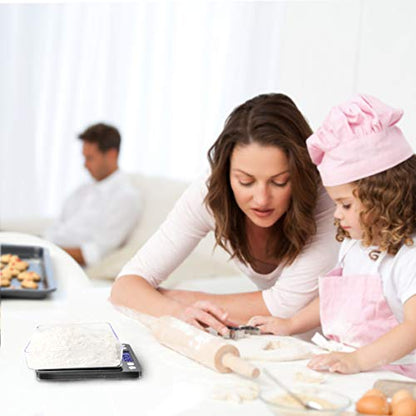 Fuzion Small Gram Scale 3000g, Digital Kitchen Food Scale, Gram and Ounce | 0.1g Accuracy, 6 Modes, 2 Trays Included, LCD Display, Tare, Piece Counting, For Food, Coffee, Cooking, Herb, Reptiles, Coins - color: Black