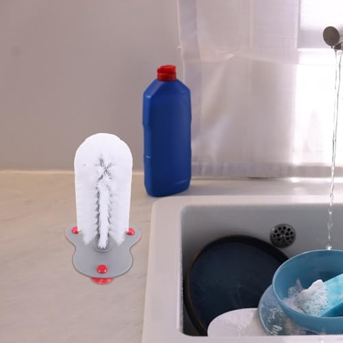 Turtle Scrub Brush with Suction Cup for Tank Cleaning Soft Bristles Abs Material for Effective Turtle Shell and Skin Care for Small Cups and Reptile Tanks