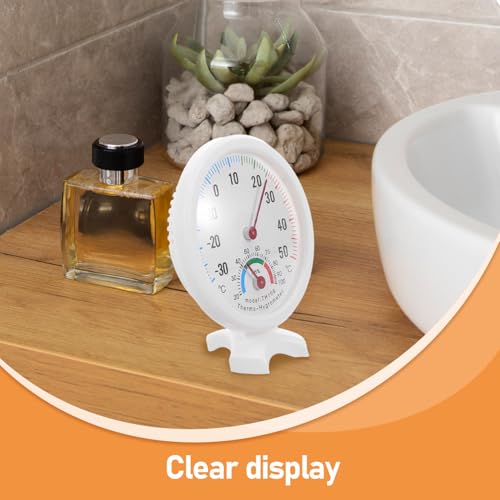 Homoyoyo 2pcs Analog Thermometer Hygrometer Dial 75mm Mini Temperature Humidity Gauge for Indoor Use Fridge Humidifier Reptile Tank Accurate Humidity Tester