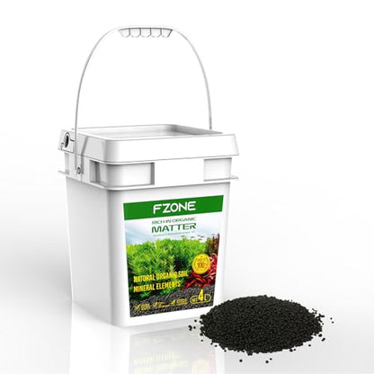 FZONE Aquarium Soil for Planted Tanks, Nutrient-Rich Aquarium Substrate for Fresh Water Live Plants, Shrimp & Fish Safe, Dust-Free(3mm, 4L/9 l b), Black - size: 4L / 6.6 lb