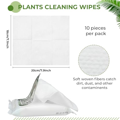 Nuanchu 12 Pack Plants Cleaning Wipes for Indoor Plants, Plant Leaf Cleaner and Shine Wipe, Unscented Thick Photosynthesis Wipes Leaf Cleaner for House Indoor & Outdoor (120ct)