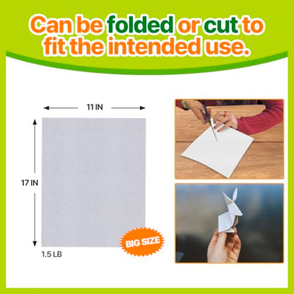 TORTO9 Cage Liner Sheets for Birds – 120 Pack, 11 x 17 in, 1.5 lb | Acid-Free & Non-Toxic Paper | Safe Pet Bedding, Craft Supply, Packing & Shipping Use - size: 11 x 17 in