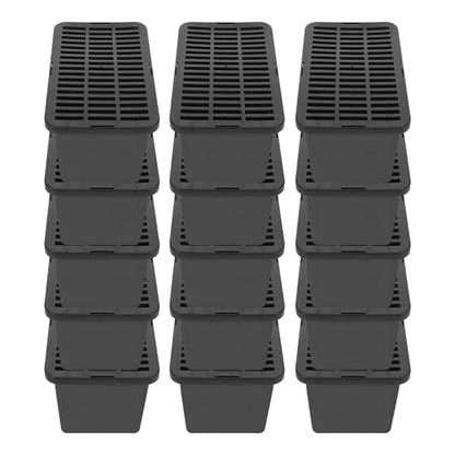 15pcs Plastic Reptile Carrier Box with Lid for Safe Transport, Small Portable Breeding Enclosure for Turtles, Lizards, Hamsters, and Small Animals