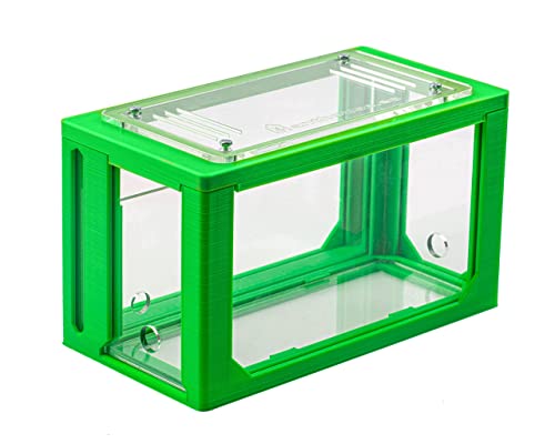 Anthouse.ES - 3D Aquarium-Style Natural Ant Farm - Sand Ant Farm - Complete Kit with Sand and Accessories - Starter Model 20x10x10 cm - Green Color - color: Green