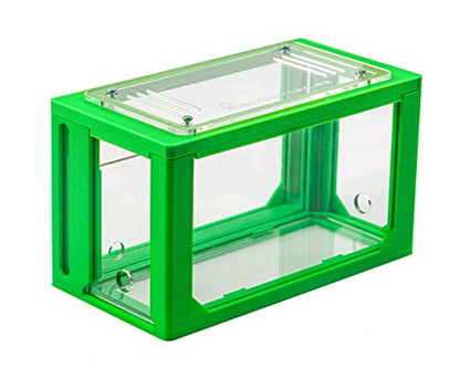 Anthouse.ES - 3D Aquarium-Style Natural Ant Farm - Sand Ant Farm - Complete Kit with Sand and Accessories - Starter Model 20x10x10 cm - Green Color - color: Green