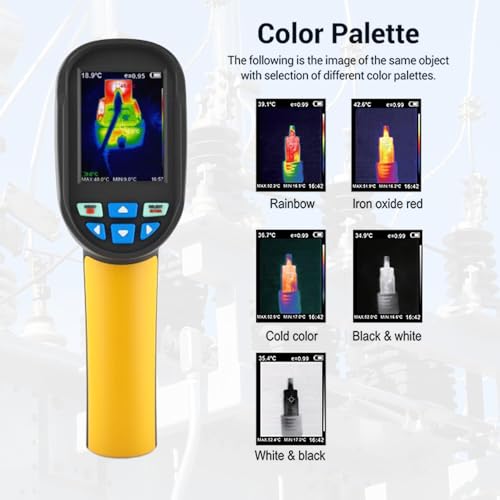 HT-04D Thermal Imaging Camera, 160 x 120 IR Resolution/19200 Pixels, 25Hz Refresh Rate, Portable Handheld Infrared Thermal Imager with Laser Pointer, -4°F~1022°F Temperature Range 2.8in Screen - size: HT04D:IR Camera