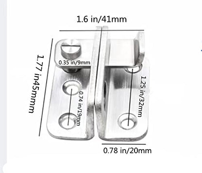 szhdxsy Flip Latches, Heavy Duty Latch Safety Door Lock,Stainless Steel Sturdy Padlockable Bolt Latch/Lock for Pet Gate,Cabinet Furniture, Wardrobe, Window（Left Open ） (1pcs Stainless Steel Brushed)