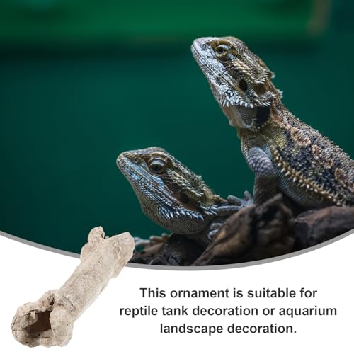 TOYANDONA Resin Reptile Hideout Cave Shelter Bone Decor Small Portable Hiding Place for Reptile Terrarium Tank Habitat