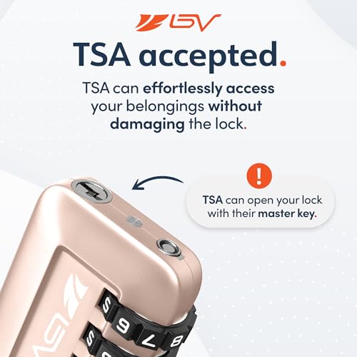 TSA Accepted Luggage Travel Lock, Set-Your-Own Combination Lock for School Gym Locker, Luggage Suitcase Baggage Locks, Filing Cabinets, Toolbox, Case (Titanium, 1 Pack) - color: Titanium 1-Pack