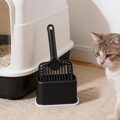 [2026 Version XXL Large Pooper Scooper, Heavy Duty Cat Litter Scooper with Holder Cat Scooper for Litter Box Kitty Litter Scoop,Perfect for Cat Litter Box Cleaning - color: XXL-Black