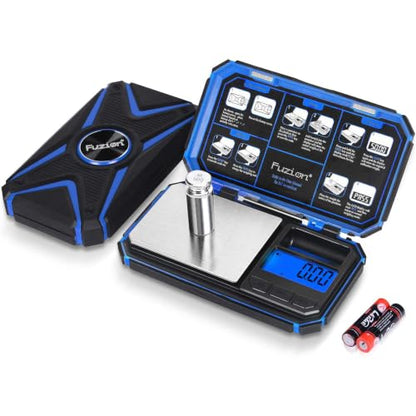 Fuzion Digital Pocket Scale, TU-X 200g/0.01g Gram Scale with 6 Units for Personal Hobbies, Small Scale for Food Ounces and Grams, Measuring Jewelry, Herb, Powder - color: Blue