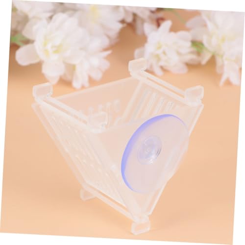 VOSAREA Acrylic Automatic Fish Tank Feeder Red Feeding Cup, Worm Food Dish, Aquarium Accessory for Fish and Shrimp Feeding