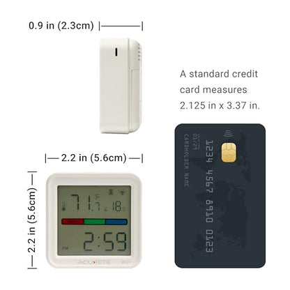 AcuRite Digital Indoor Thermometer and Hygrometer, White - color: White