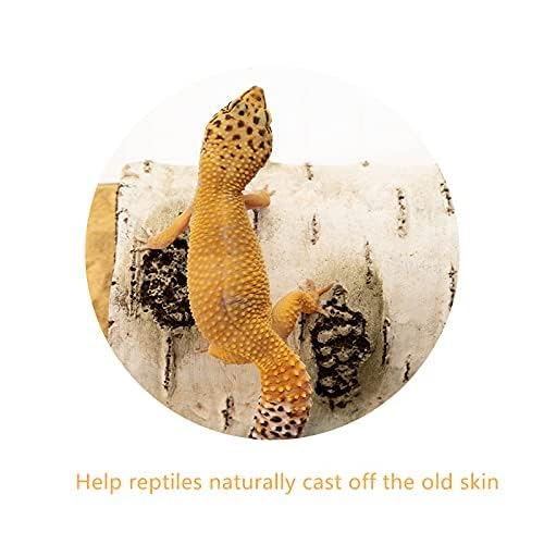 Artificial Birch Log Hide Reptile Shelter Leopard Gecko Young Bearded Dragon Snake Sleeping Cave Wood Shape Hideout Terrarium Bush Landscaping Ornament (S) - size: S