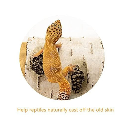 Artificial Birch Log Hide Reptile Shelter Leopard Gecko Young Bearded Dragon Snake Sleeping Cave Wood Shape Hideout Terrarium Bush Landscaping Ornament (S) - size: S