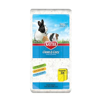 Kaytee Clean & Cozy White Paper Bedding, Made for Small Animals, 24.6 Liters - size: 24.6 Liter