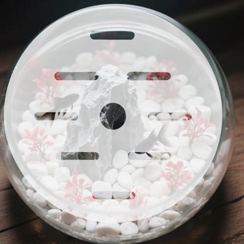 Fish Tank Lid: 18cm/7.1" Round Aquarium Lid Cover with Hole - Transparent Acrylic Tank Protective Cover for Fish Bowl Terrarium - size: 18.00X18.00X0.30CM