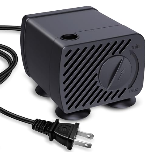GOZILLA Mini Submersible Water Pump, Ultra Quiet Pump (5W,300L/H,79GPH) for Terrarium, Aquarium,Fish Tank,Tabletop Fountain and Pet Fountain. - color: Submersible Pump