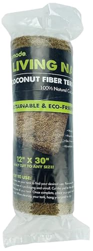 Komodo Fiber Pad | 100% Natural Coconut Fiber Reptile Terrarium Liner | Washable and Reusable| Non-Toxic with No Harmful Chemicals |Fits up to 12" by 30" Tank