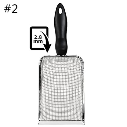 Cleaning The Shovel Reptile Scoops Terrarium Bedding Substrate Sand Sifter Stainless Steel Fine Mesh Small Pet Cage Cleaner Shovel