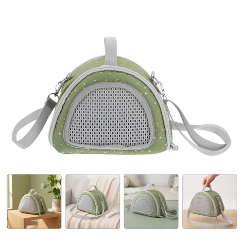 2pcs Small Animal Carrier Bag for Hamsters and Lizards with Breathable Mesh Window and Shoulder Strap, Lightweight Polyester Oxford Cloth Pet Carrying Case for Travel and Outing