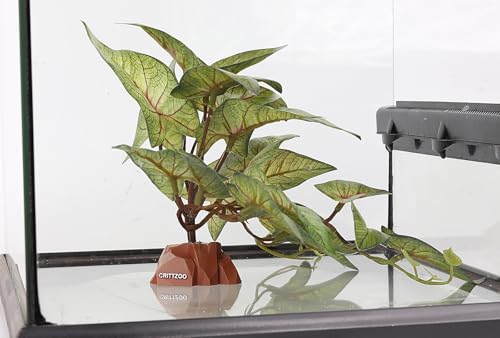 Reptile Fake Plants Terrarium Decor fit Leopard Gecko Snake - color: Fake Arrowhead Plants