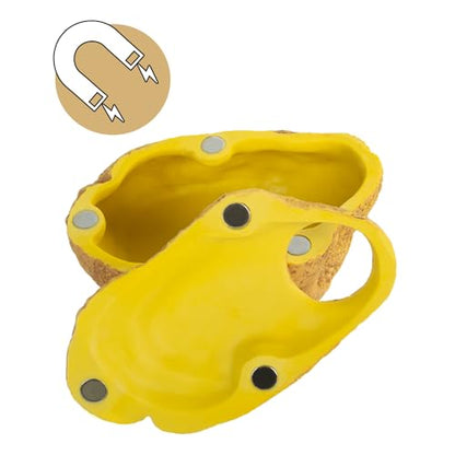REPTI ZOO Snake Cave and Hides, 3-in-1 Reptile Hide Cave for Snake, Ball Python, Geckos (Large Size)