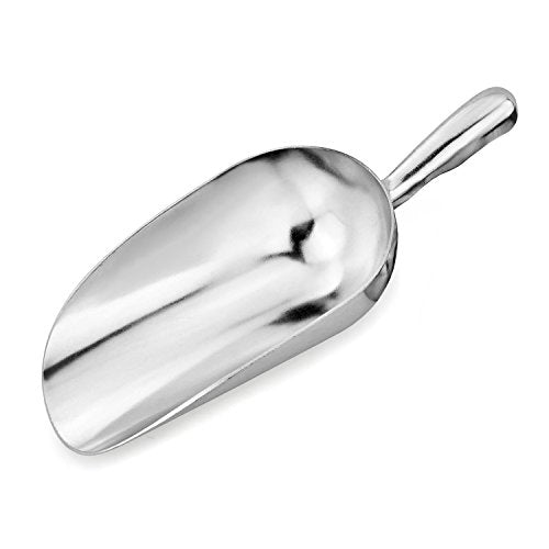 New Star Foodservice 34547 One-Piece Cast Aluminum Round Bottom Bar Ice Flour Utility Scoop, 24 -Ounce, Silver (Hand Wash Only) - size: 24-Ounce
