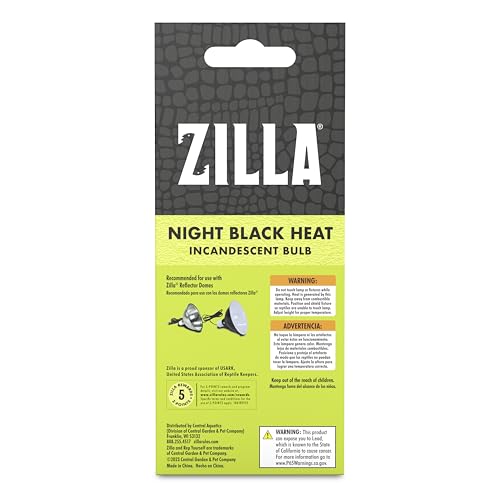 Zilla Incandescent Bulb, Night Black, Ideal for Nocturnal Reptile Species - size: 75 Watts, style: Night Black