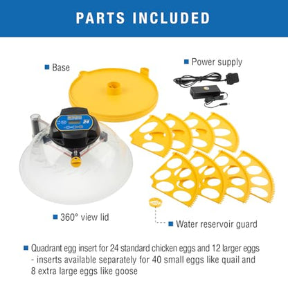Brinsea Maxi 24 Advance Incubator with auto Turner for Hatching 24 Eggs | Temperature control to ensure optimal conditions for hatching 24 eggs or more with inserts, Easy to use precision controls - size: 24 Eggs