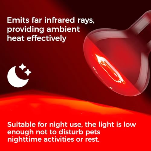 Infrared Reptile Heat Bulb Lamp 75W, 2-in-1 Day & Night Combo, Infrared Heat Lamp & UVA Sunlight Heating Lamp for Reptile Terrariums - style: Day & Night Heat Lamp 75W