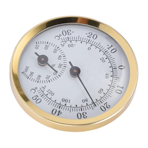 LiebeWH Indoor Thermometer Hygrometer, Aluminum Alloy Digital Humidity Monitor with Double Scale Display for Greenhouse Reptile Terrarium Home Refrigerator
