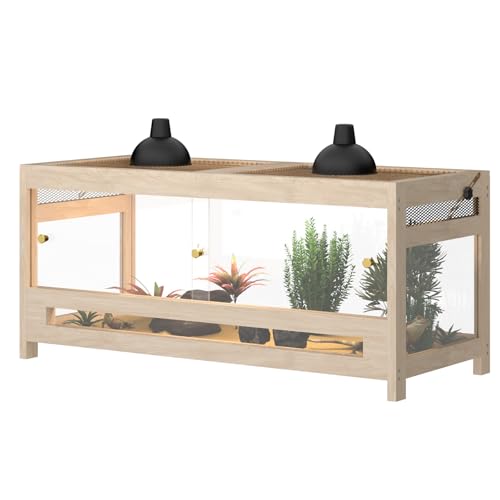 80 Gallon Reptile Tank 4x2x2 Reptile Enclosure – Large Bearded Dragon Tank with Mesh Top, Reptile Habitat & Snake Enclosure for Lizards
