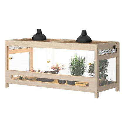 80 Gallon Reptile Tank 4x2x2 Reptile Enclosure – Large Bearded Dragon Tank with Mesh Top, Reptile Habitat & Snake Enclosure for Lizards