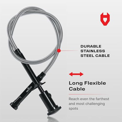 NoCry Magnetic Flexible Claw Grabber Pickup Tool with Bright LED Light - 27.7in Long Magnetic Pickup Tool, Retractable Claw Grabbing Tool, Magnetic Grabber Tool with 5lb Pull Strength Pick Up Tool - style: Claw Grabber with LED light