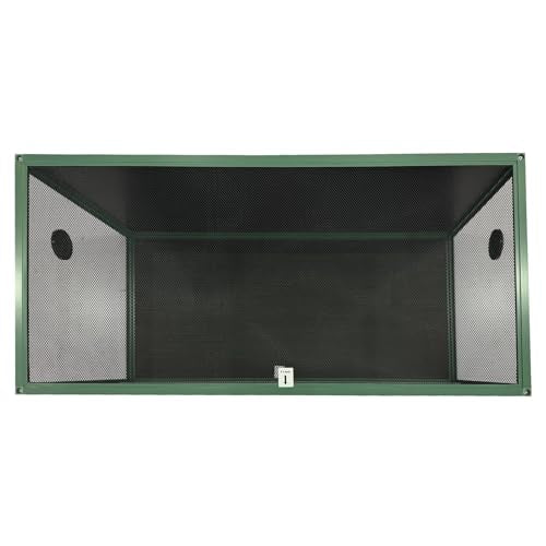 120 Gallon Bearded Dragon Tank, 4x2x2 ft Large Reptile Terrarium, Front Opening Glass Enclosure for Snake, Lizard, Chameleon, Large Reptile Cage with Screen Ventilation Top & Bioactive Habitat Ready - color: Green