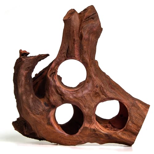 emours Porous Natural Driftwood for Aquarium, Aquascaping Driftwood with Holes, Hand-Selected Tunnels & Hideouts, Aquascaping Hardscape, Terrarium Reptile Décor, No Paint or Resin (12-16" (30-40 cm)) - size: 12-16" (30-40 cm)