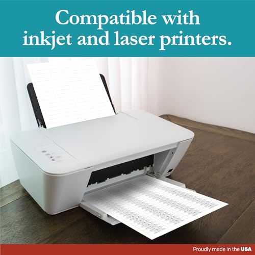 Premium Label Supply White Sticker Return Address Labels – 1.75" x .5" – Laser/Inkjet Compatible – (80 per Sheet), 25 Sheets – 2000 Total Adhesive Labels - size: 2000 Labels
