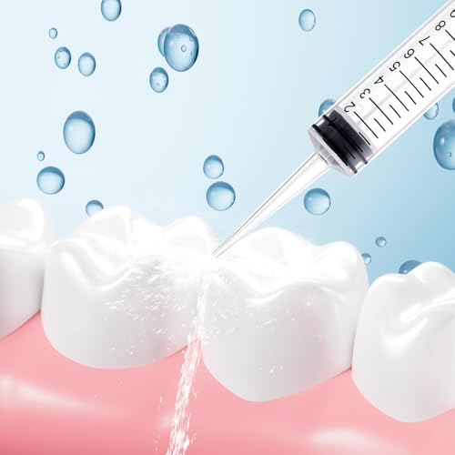 Wisdom Teeth Syringe, 12ml Dental Irrigation Syringe (10 Pack) | Sterile Individually Package with Measurement for Oral Dental Care, Tonsil Stones Removing, Lab, Liquid, Feeding - style: Straight Tip 10 Pack