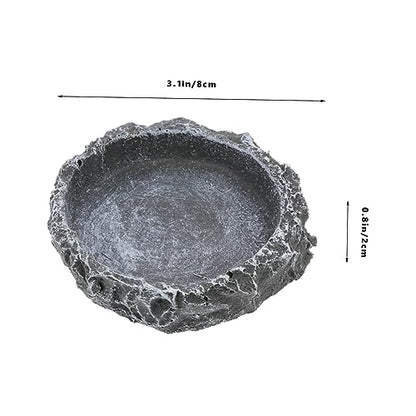LIOOBO Tortoise Feeding Basin Reptile Water Bowl for Snake Lizard Turtle Pet Food Storage Basin Solid Material Easy Cleaning Reptile Accessories