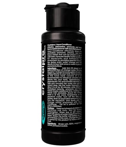 Crystalpro Aqua Conditioner - Treats 1250 Gallons - Aquarium Water Conditioner - Neutralizes Chlorine and Ammonia 4.2 Oz - size: 125 ml