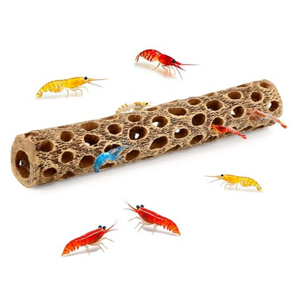 6“ Resin Cholla Wood Aquarium Décor Wood- Realistic Shrimp Hideout & Climbing Toy (6" L×1”Dia, 1pc)