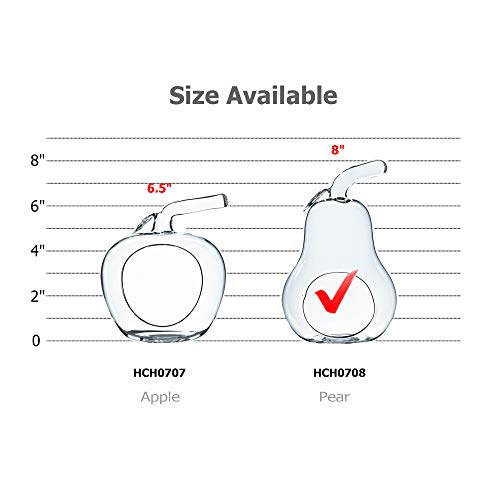 WGV Planter Terrarium Bulk, Width 5.5", Height 8", Clear Unique Pear Glass Vase Conatiner, DIY Planter Votive Candle Holder for Home Office Garden Decor, 6 Pieces - size: Pear