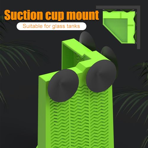 Bearded Dragon Feeder, Escapeproof Corner Reptile Feeder Box with Suction Cups for Lizard, Lguana, Gecko, Bearded Dragon - size: M