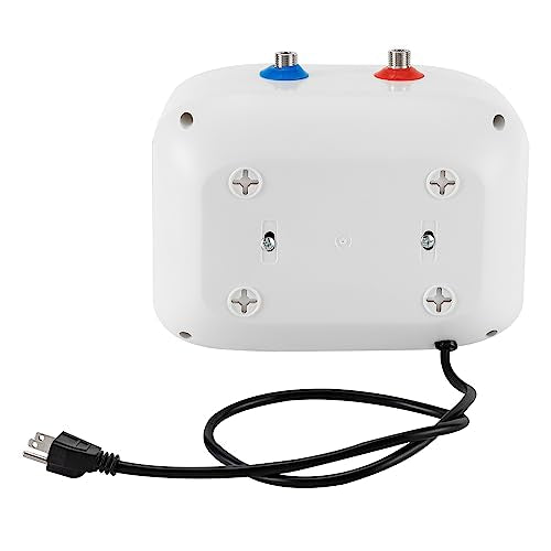 Electric Mini Tank Water Heater 1.5kw, 1.6Gal Under Sink Water Heater | Fast Heating | Adjustable Range from 86-149°F | Ideal for Sinks, Kitchens, Bathrooms, and Rvs | 9.06''L* 9.06''W *12.8''H